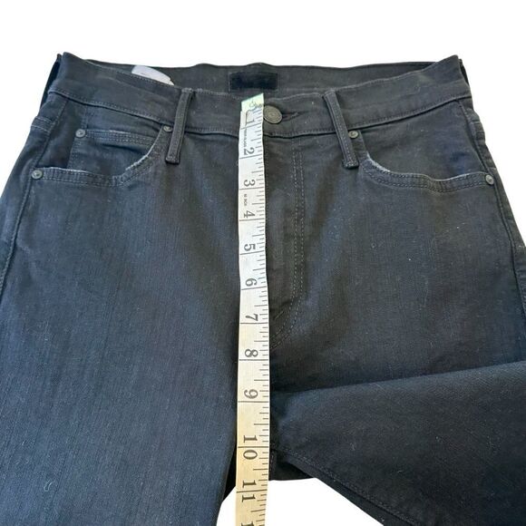 Mother Demin Black High Waisted Rascal Knicker Fray‎ Jeans, 26 - Picture 9 of 13